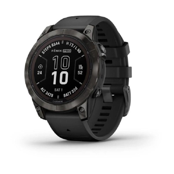 Garmin Fenix 7 Pro Sapphire Solar Edition Karbon Gri DLC Titanyum-Siyah Kayışlı (GARMİN TÜRKİYE GARANTİLİ)