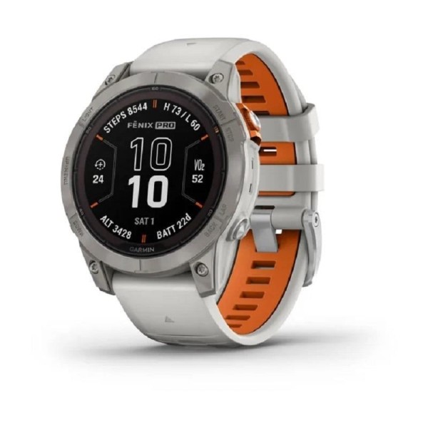 Garmin Fenix 7 Pro Sapphire Solar Edition Beyaz-Turuncu (GARMİN TÜRKİYE GARANTİLİ)