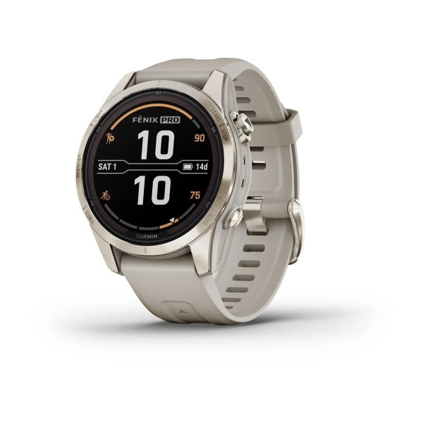 Garmin Fenix 7S Pro Sapphire Solar Soft Gold - Kum Rengi