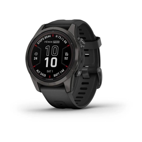 Garmin Fenix 7S Pro Sapphire Solar - Karbon Gri DLC Titanyum