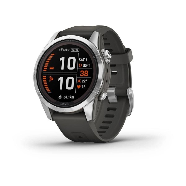 Garmin Fenix 7S Pro Solar Gümüş Gri (GARMİN TÜRKİYE GARANTİLİDİR)