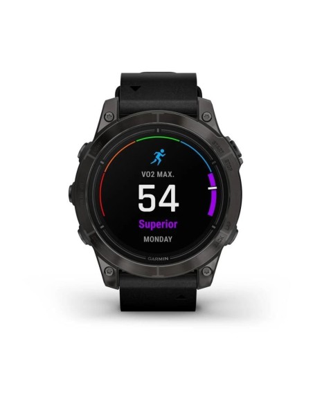 Garmin Epix Pro Gen2 Sapphire Karbon Gri DLC Titanyum Siyah Deri Kayış