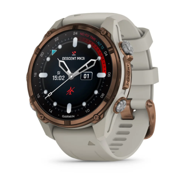 Garmin Descent Mk3i 43 mm Bronz PVD Titanyum French Gri Silikon Kayışlı