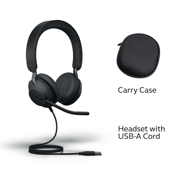 Jabra Evolve2 40 Duo USB-A Kulak Üstü Kulaklık