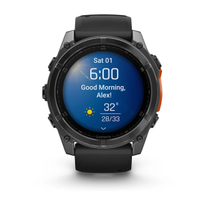 Garmin Fenix 8 – 51 mm AMOLED Slate Gri, Siyah Silikon... 2