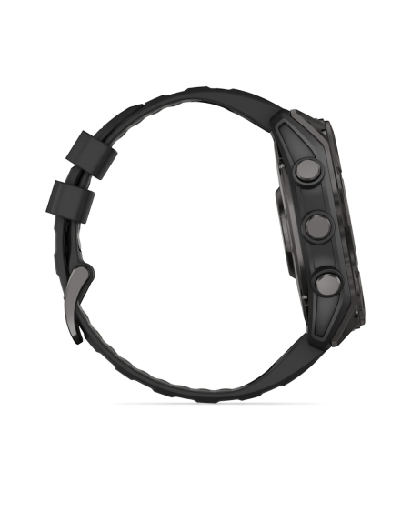 Garmin Fenix 8 – 51 mm AMOLED Slate Gri, Siyah Silikon Kayışlı