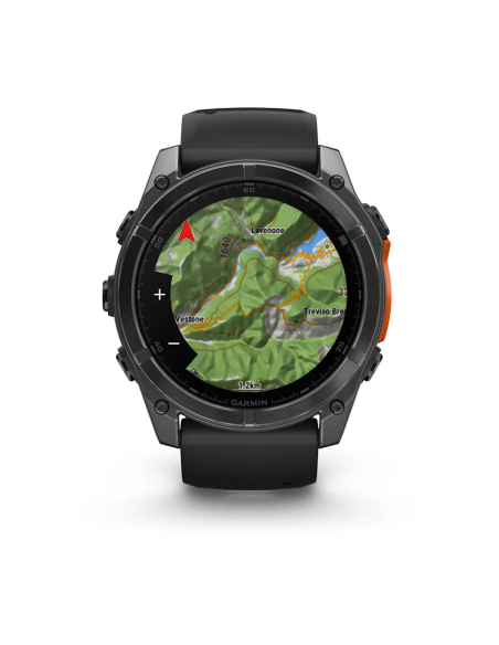 Garmin Fenix 8 – 51 mm AMOLED Slate Gri, Siyah Silikon Kayışlı