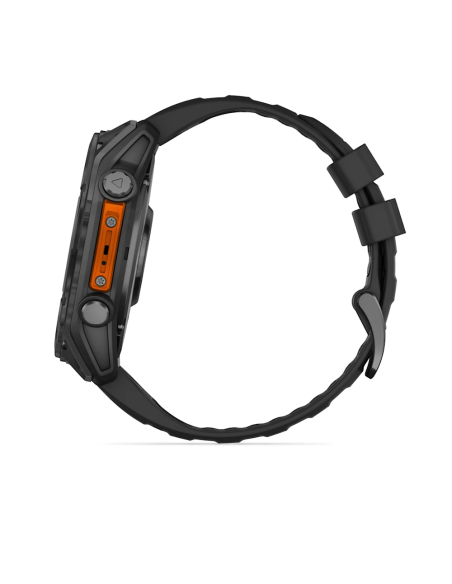 Garmin Fenix 8 – 51 mm AMOLED Slate Gri, Siyah Silikon Kayışlı