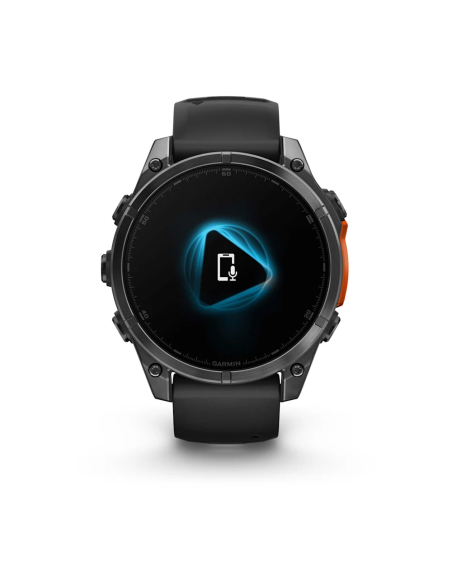 Garmin Fenix 8 – 47 mm AMOLED Siyah/Gri Kayışlı
