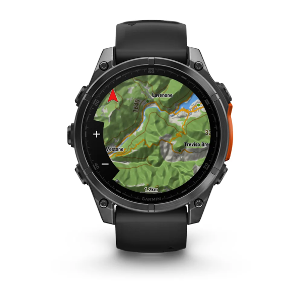 Garmin Fenix 8 – 47 mm AMOLED Siyah/Gri Kayışlı