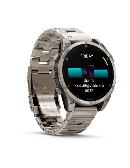Garmin Fenix 8 – 47 mm AMOLED Sapphire Titanyum Vented Titanyum Kayışlı