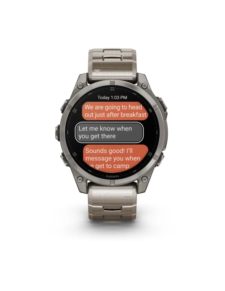 Garmin Fenix 8 – 47 mm AMOLED Sapphire Titanyum Vented Titanyum Kayışlı