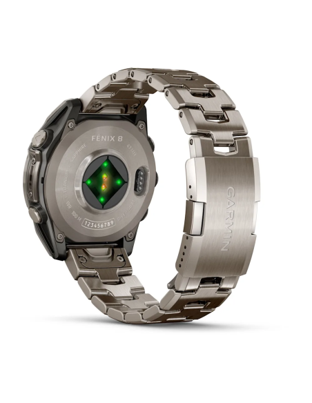 Garmin Fenix 8 – 47 mm AMOLED Sapphire Titanyum Vented Titanyum Kayışlı