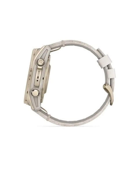 Garmin Fenix 8 - 43 mm AMOLED Sapphire Soft Gold ve Kireçtaşı Deri Kayışlı