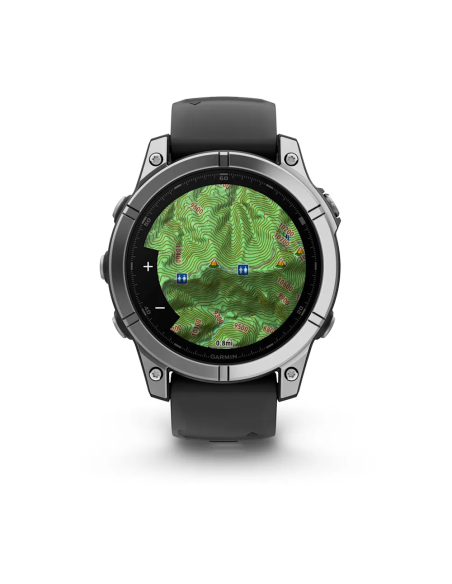 Garmin Fenix E – 47 mm AMOLED Paslanmaz Çelik Siyah Silikon Kayışlı