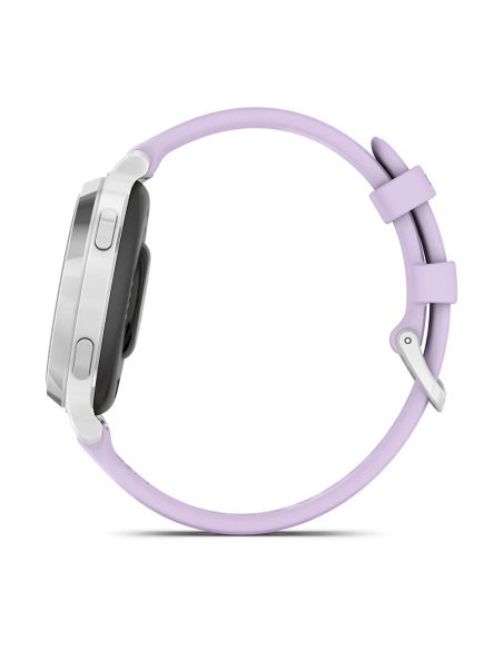 Garmin Lily 2 Active Gümüş Mor Yasemin Silikon Kayışlı