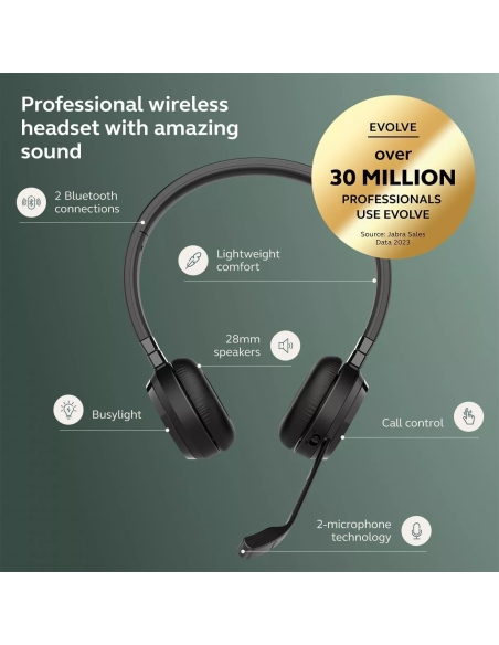 Jabra Evolve 65 TE USB-A Stereo Bluetooth Kulaklık