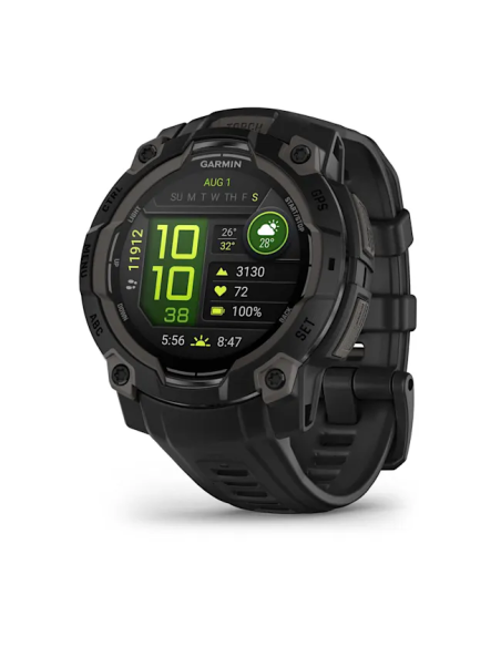 Garmin Instinct 3 – 45 mm AMOLED Siyah Silikon Kayışlı
