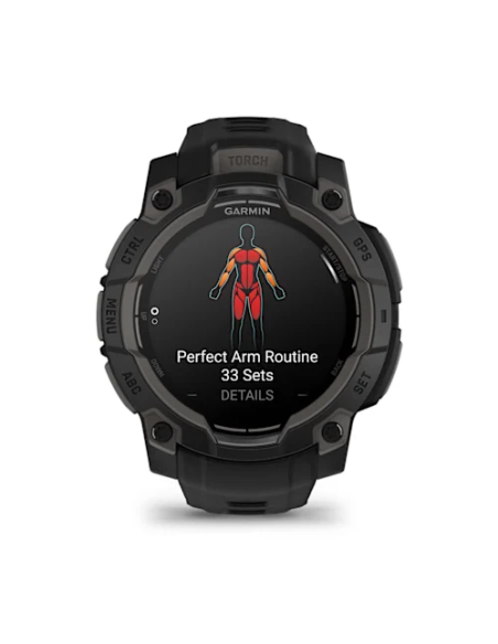 Garmin Instinct 3 – 45 mm AMOLED Siyah Silikon Kayışlı