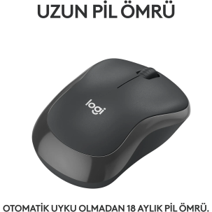 Logitech M240 Kablosuz Sessiz Mouse - Siyah 2