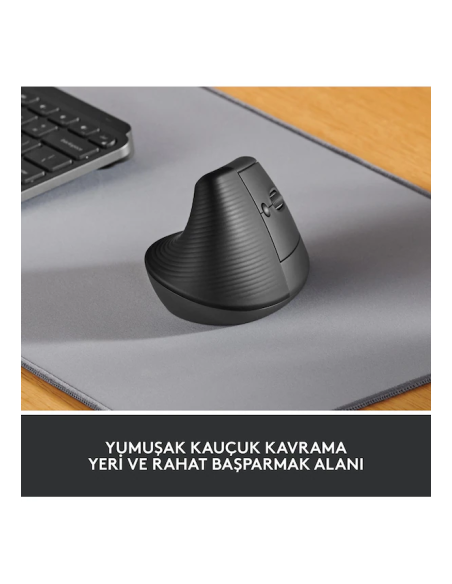 Logitech Lift Vertical Ergonomik Kurumsal Mouse - Siyah