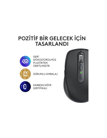 Logitech MX Anywhere 3S Kablosuz Kurumsal Mouse - Siyah