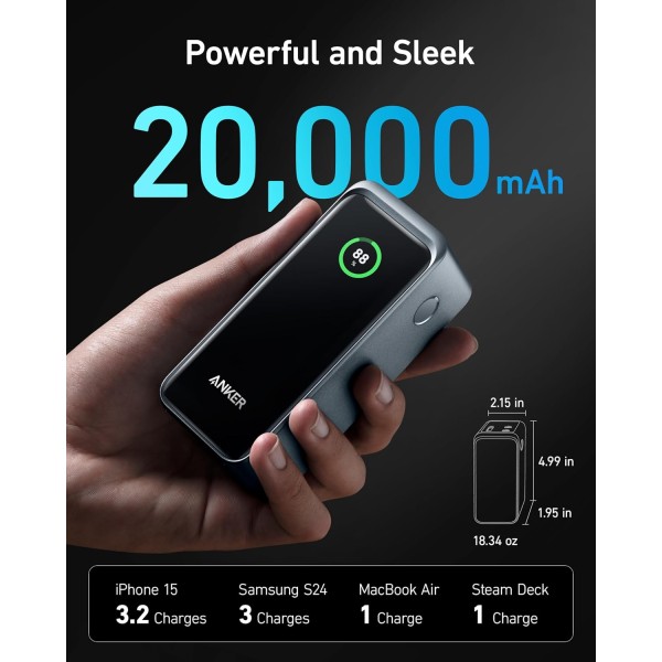 ANKER 735 Prime 20.000mAh 200W Taşınabilir Şarj...