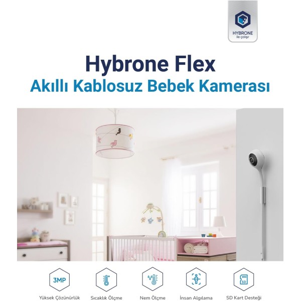 Hybrone Flex HY-CW3012-F Bebek Gece Görüşlü...