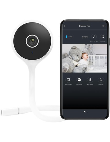 Hybrone Flex HY-CW3012-F Bebek Gece Görüşlü Wi-Fi Güvenlik Kamerası