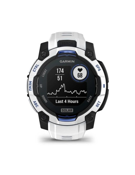 Garmin Instinct 3 – 45 mm Solar Beyaz Mavi