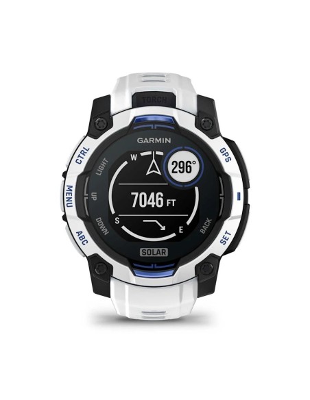 Garmin Instinct 3 – 45 mm Solar Beyaz Mavi
