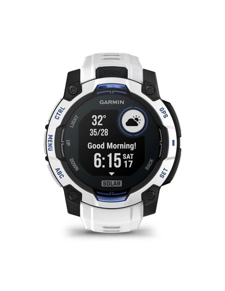 Garmin Instinct 3 – 45 mm Solar Beyaz Mavi