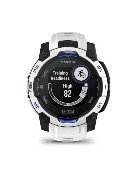 Garmin Instinct 3 – 45 mm Solar Beyaz Mavi