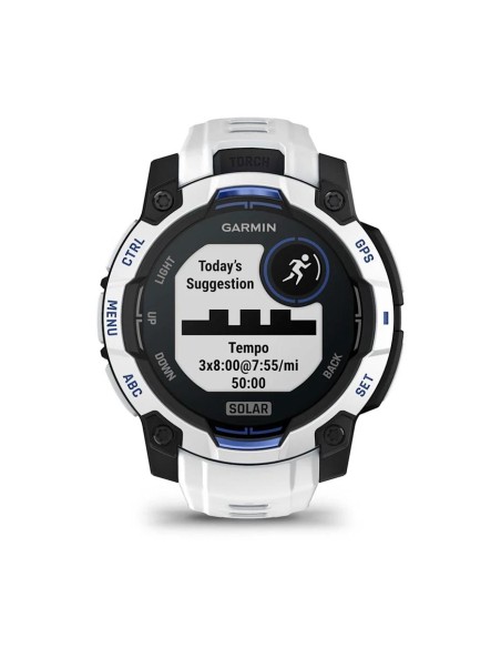 Garmin Instinct 3 – 45 mm Solar Beyaz Mavi