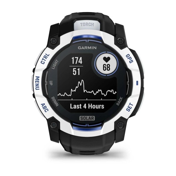 Garmin Instinct 3 – 50 mm Solar Siyah Beyaz