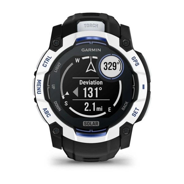 Garmin Instinct 3 – 50 mm Solar Siyah Beyaz