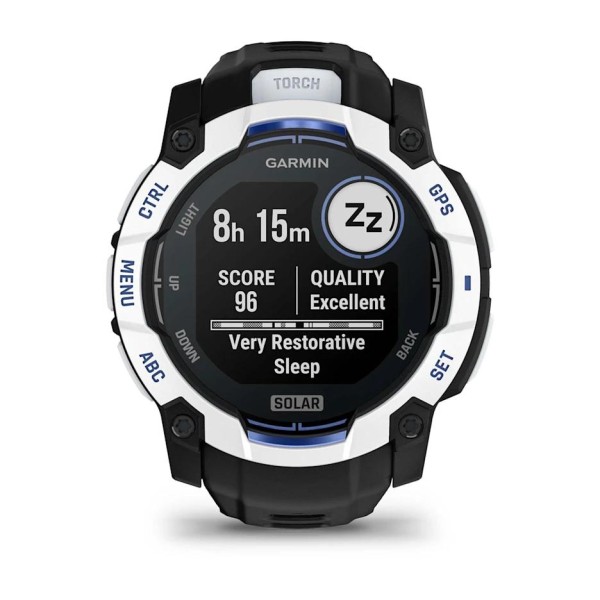 Garmin Instinct 3 – 50 mm Solar Siyah Beyaz