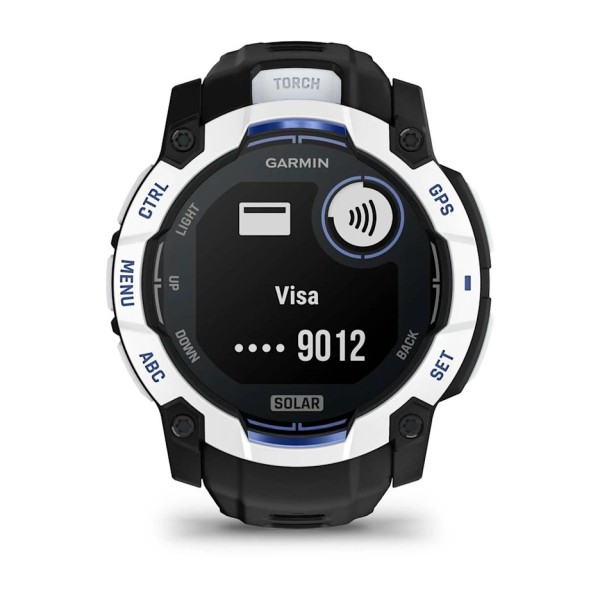 Garmin Instinct 3 – 50 mm Solar Siyah Beyaz