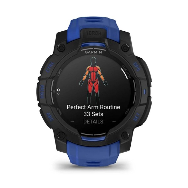 Garmin Instinct 3 - 45 mm AMOLED Siyah Mavi