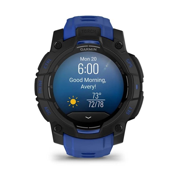 Garmin Instinct 3 - 45 mm AMOLED Siyah Mavi