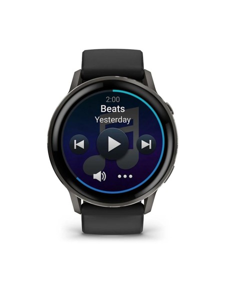 Garmin Venu 4 - 45 mm Siyah Silikon Kayışlı