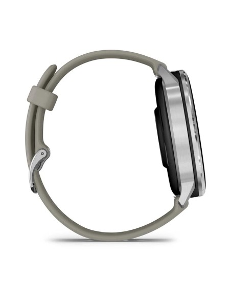 Garmin Venu 4 - 45 mm Gümüş Gri Silikon Kayışlı