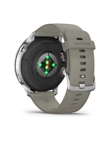 Garmin Venu 4 - 45 mm Gümüş Gri Silikon Kayışlı