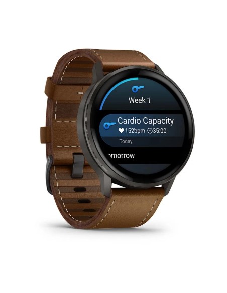 Garmin Venu 4 - 45 mm Kahverengi Deri Kayışlı