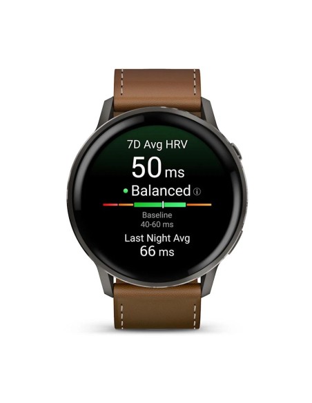 Garmin Venu 4 - 45 mm Kahverengi Deri Kayışlı