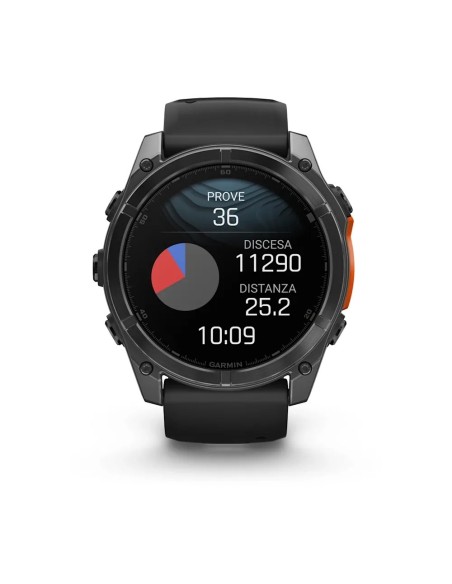 Garmin Fenix 8 - 51 mm Microled Sapphire Karbon Gri DLC Titanyum Siyah/Çakıl Grisi Silikon Kayışlı
