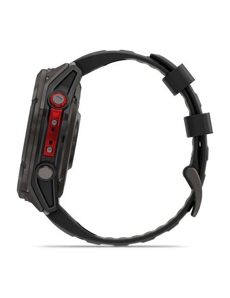 Garmin Fenix 8 - 51 mm Microled Sapphire Karbon Gri DLC Titanyum Siyah/Çakıl Grisi Silikon Kayışlı