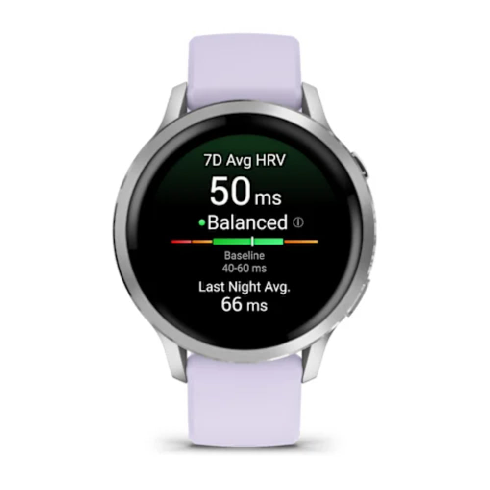 Garmin Venu 4 - 41 mm Lavanta Mavisi Silikon Kayışlı