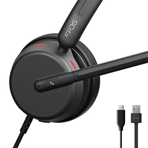 Epos Impact Kablolu 460 Çift Taraflı USB-A/USB-C Kulaküstü Kulaklık