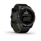 Garmin Epix Pro Gen2 Sapphire Karbon Gri DLC Titanyum Siyah Deri Kayış